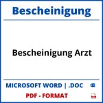 Bescheinigung Arzt WORD PDF