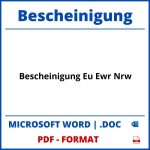 Bescheinigung Eu Ewr Nrw PDF WORD