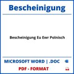 Bescheinigung Eu Ewr Polnisch PDF WORD