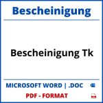 Bescheinigung Tk PDF WORD