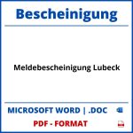Meldebescheinigung Lübeck PDF WORD